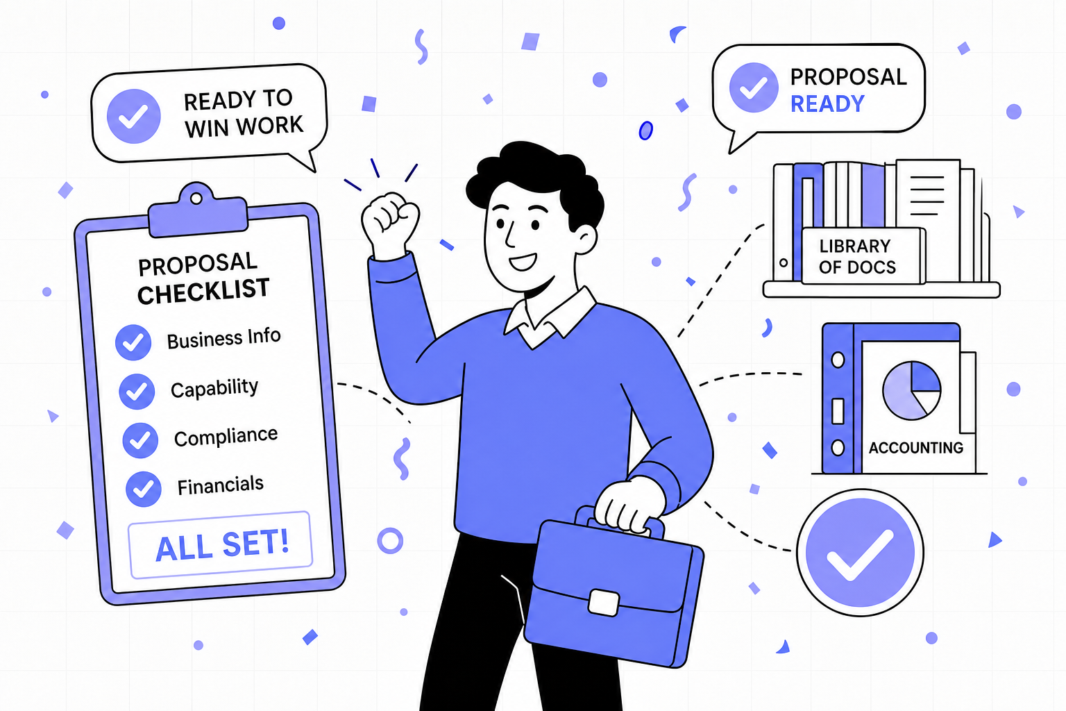 Illustration of a proposal-ready small business checklist